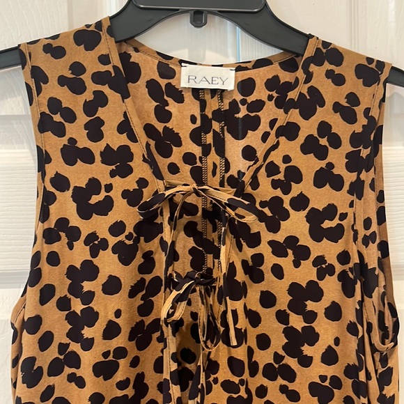 Raey Pop leopard-print tie-front silk dress - Picture 5 of 5